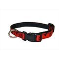 Fly Free Zone,Inc. PAWS-BONES-POPPY1-C Paws & Bones-Poppy Dog Collar; Red - Extra Small FL516004